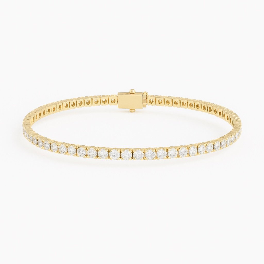 The Medici Classic Round Tennis Bracelet - 2.8 mm White Gold - Image 3