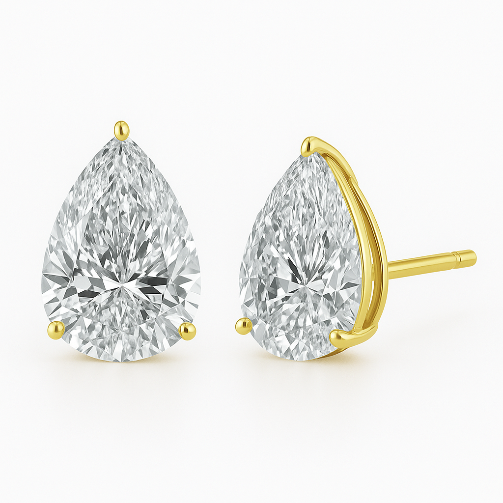 The Medici Pear Cut Stud Earrings (2.00 ct)